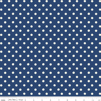 PRESALE Cath Kidston Signature Collection Button Sport Navy Yardage for Riley Blake Designs | C18374-NAVY