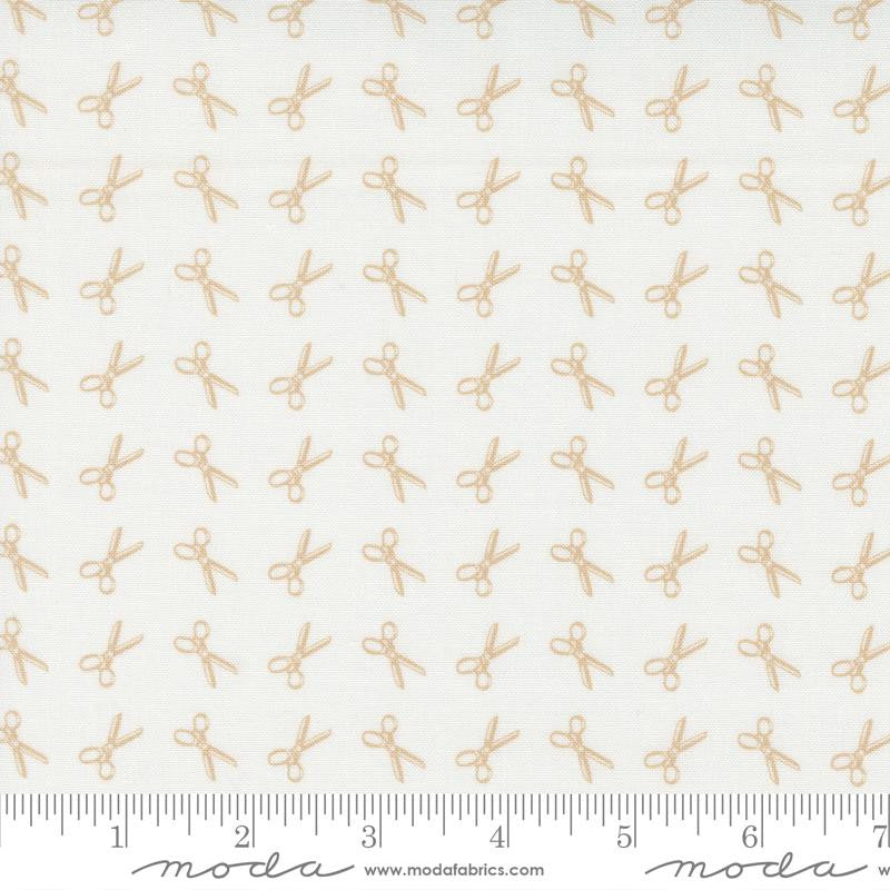 Linen Cupboard Chantilly Latte Scissors Yardage by Fig Tree for Moda Fabrics | 20483 21