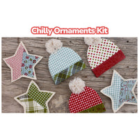 PRESALE Chilly Ornaments Custom Kit With Chilly by Sweetwater for Moda Fabrics | Ornaments Size 4" x 4"