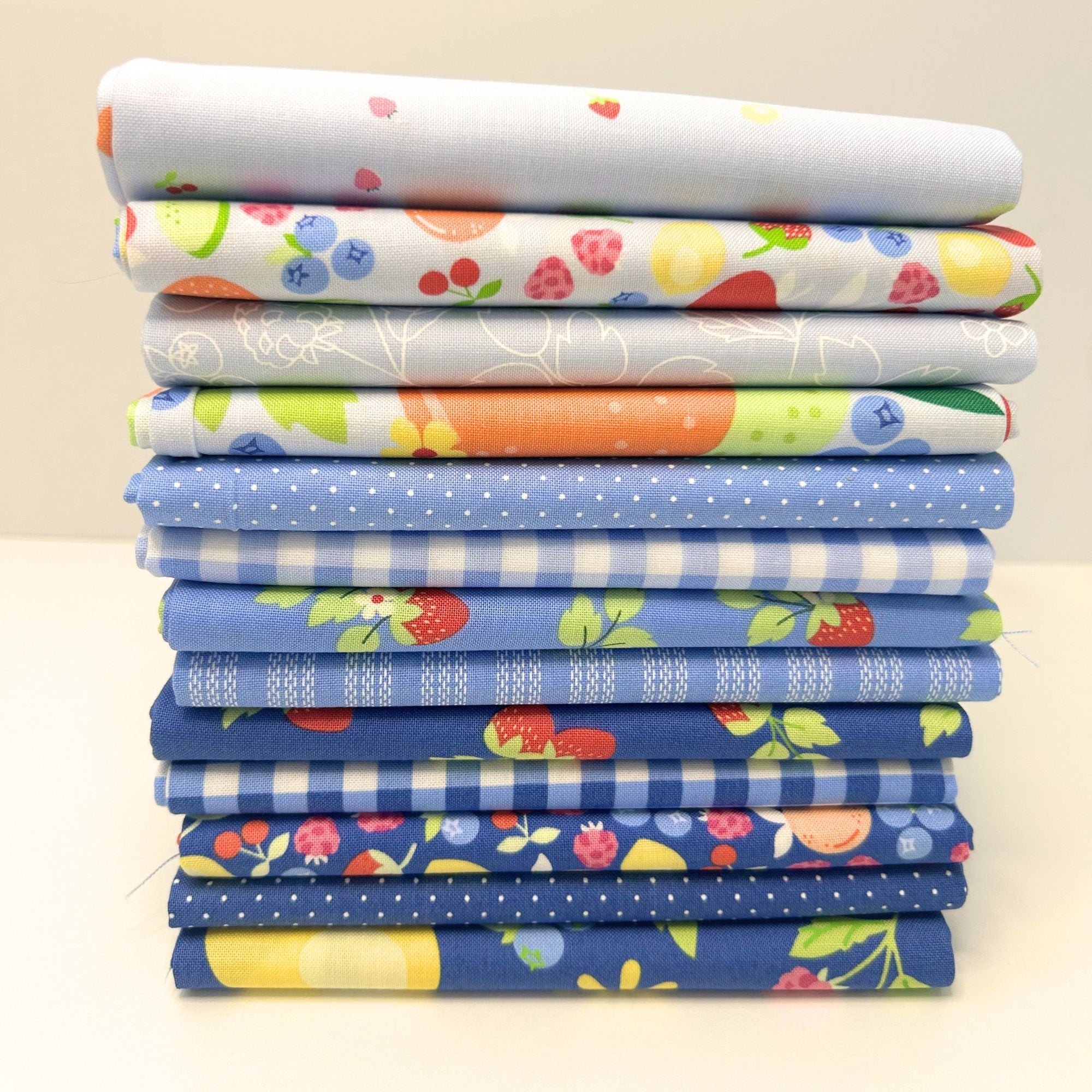 Fruit Salad Custom Fat Quarter Bundle All Blue by Corey Yoder for Moda Fabrics | 13 FQs | Curated Bundle