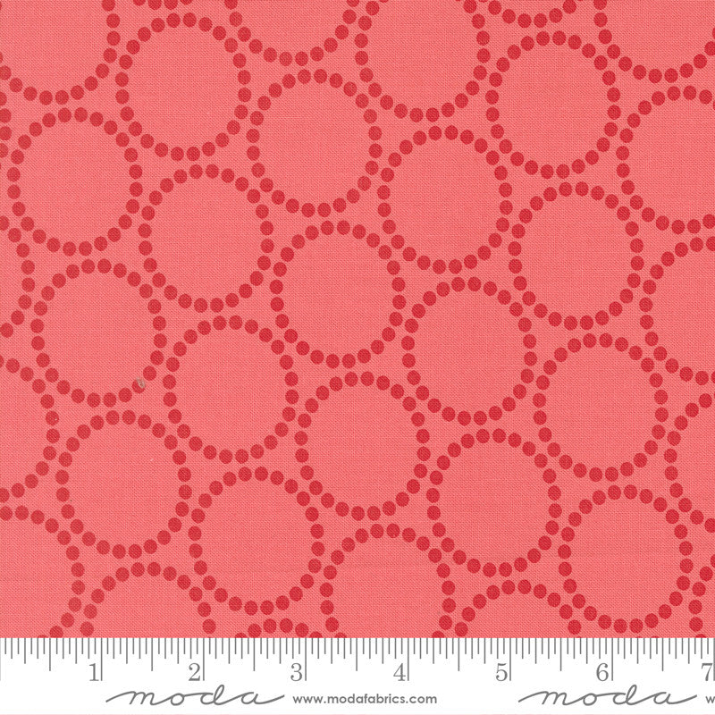 PRESALE Funny Valentine Pearl Bracelet Coral Yardage by Lizzy House for Moda Fabrics | 37136 23