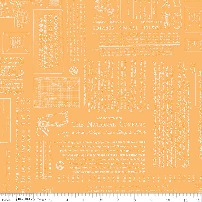 TYPE/ography Marigold Yardage by Lori Holt of Bee in My Bonnet for Riley Blake Designs | C16850-MARIGOLD