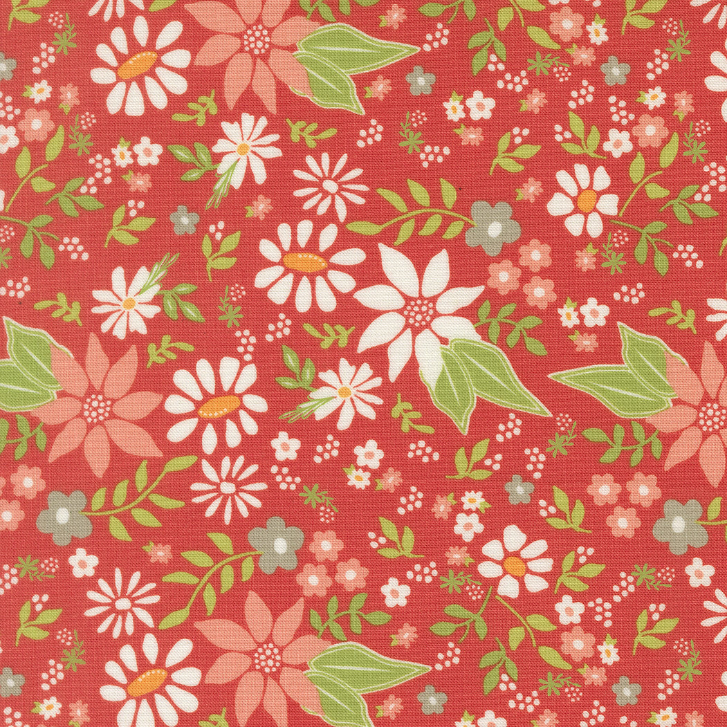 PRESALE Poinsettia and Pear Poinsettia Geranium Yardage by Sherri & Chelsi for Moda Fabrics | 37710 16