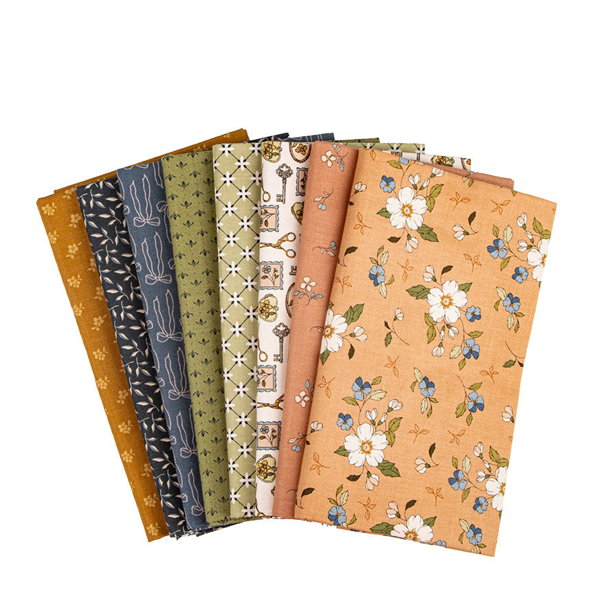 PRESALE Charmed & Treasured Fat Quarter Bundle Clay by Kassidy Grace for Riley Blake Designs | 8 Fat Quarters | Curated Bundle