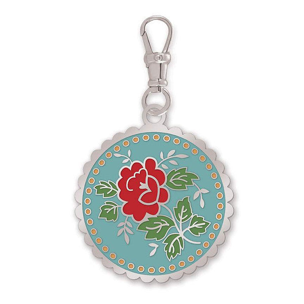 Sale! Mercantile Rose Enamel Happy Charm by Lori Holt for Riley Blake Designs | ST-34015