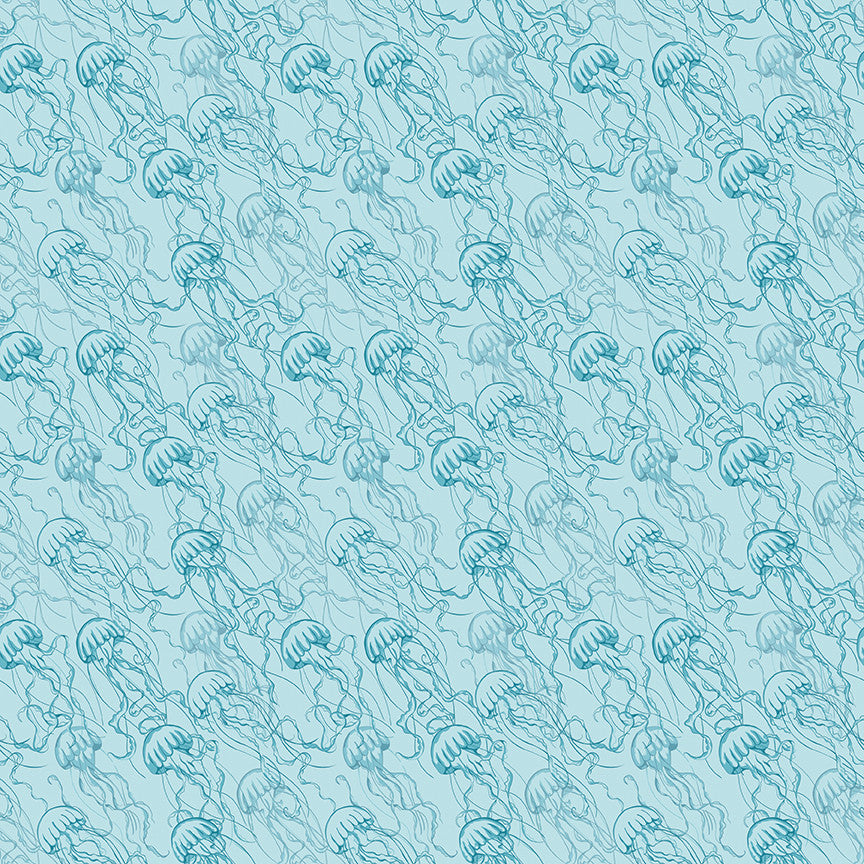 Reef Jellies Sky Yardage by Corinne Wells for Riley Blake Designs | C17274-SKY