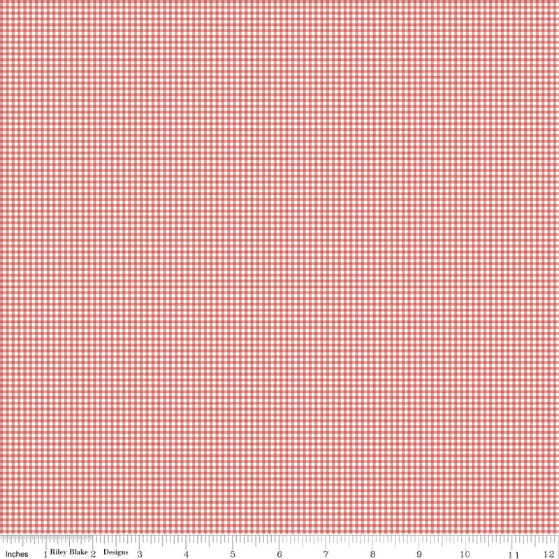 Mary Catherine Gingham Faded Red Yardage by Amy Smart for Riley Blake Designs | C16706-FADEDRED