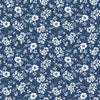 Freedom Garden Medium Floral Blue Yardage by My Mind's Eye for Riley Blake Designs | C15621-BLUE