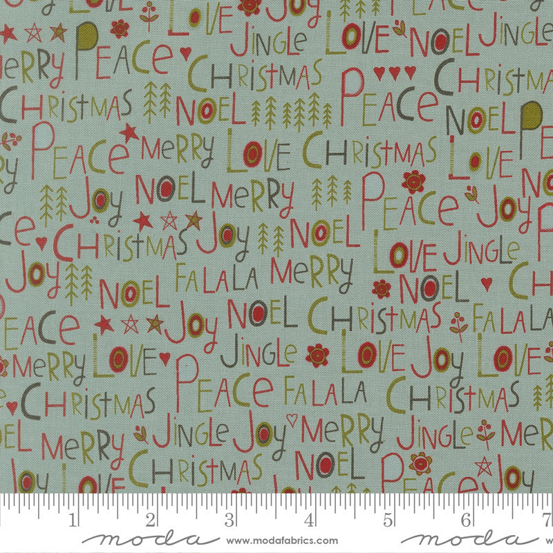 PRESALE Chilly Peace Love Joy Storm Yardage by Sweetwater for Moda Fabrics | 55710 15