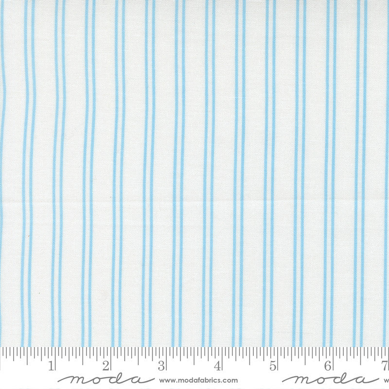 A Cat Named Stitch Stripe Cream Sky Yardage by Camille Roskelley for Moda Fabrics | 55344 22
