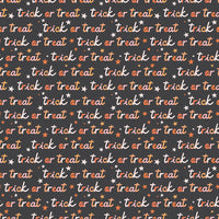 PRESALE Hey Pumpkin Trick or Treat Charcoal Yardage by My Mind's Eye for Riley Blake Designs | C16034-CHARCOAL