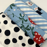 Funny Valentine Custom Fat Quarter Bundle Blue by Lizzy House for Moda Fabrics | 4 FQs | Curated Bundle