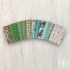 Kitty Christmas Custom Fat Quarter Blue and Green Colorway Bundle by Urban Chiks  | Curated Bundle 12 Fat Quarters