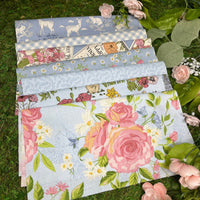 PRESALE My Secret Garden Custom Fat Quarter Bundle Blue by Stacy Iest Hsu for Moda Fabrics | 7 FQs | Curated Bundle