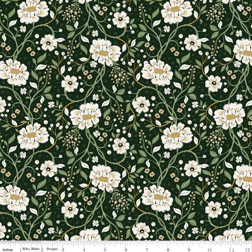 PRESALE Before the Bloom Main Pine Yardage Danelys Sidron for Riley Blake Designs | C18060-PINE