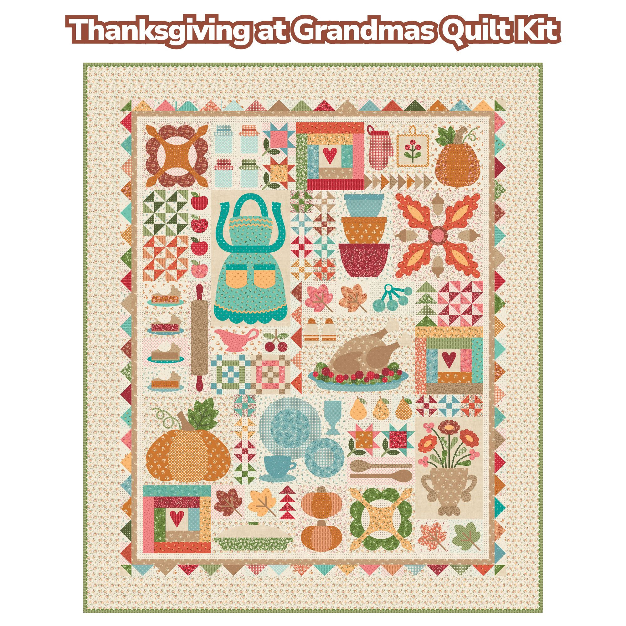 PRESALE Thanksgiving at Grandmas Sew Along Kit With Baked With Love by Lori Holt of Bee in My Bonnet | Begins in September!