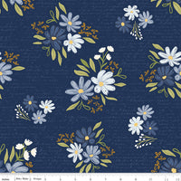 Between the Pages Main Navy Yardage by Fran Gulick of Cotton and Joy for Riley Blake Designs | C15370-NAVY