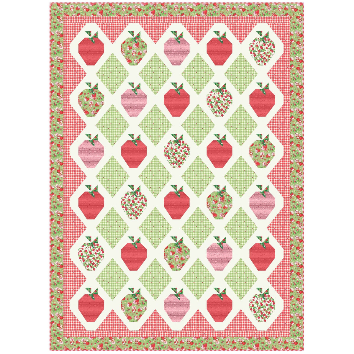PRESALE Strawberry Patches Quilt Kit With The World of Strawberry Shortcake for Riley Blake Designs | Quilt Size is 59" x 81"