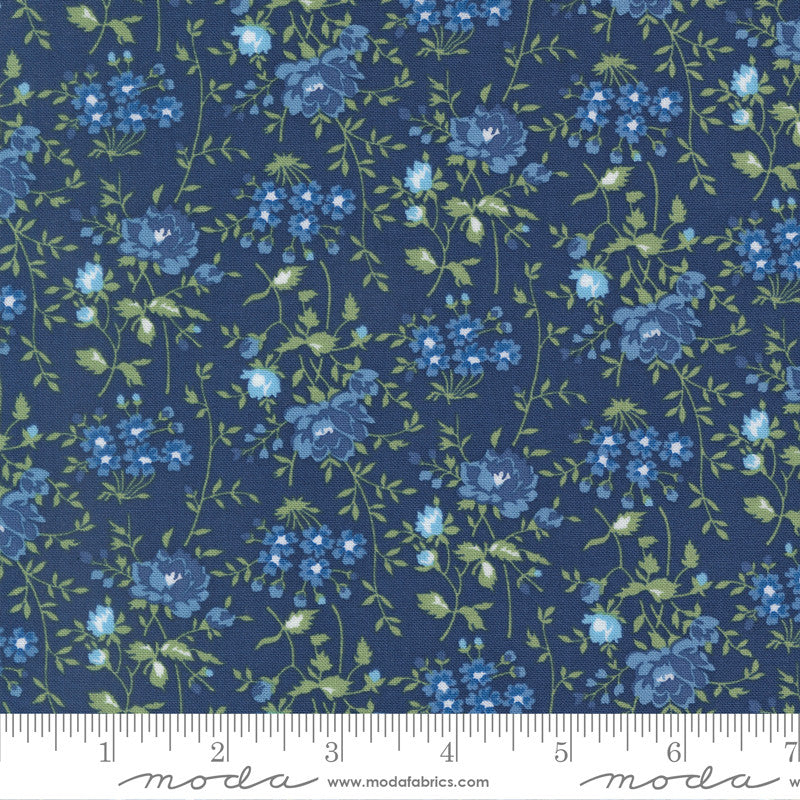 PRESALE Blueprint Bloomsbury Navy Yardage by Camille Roskelley for Moda Fabrics | 55333 16