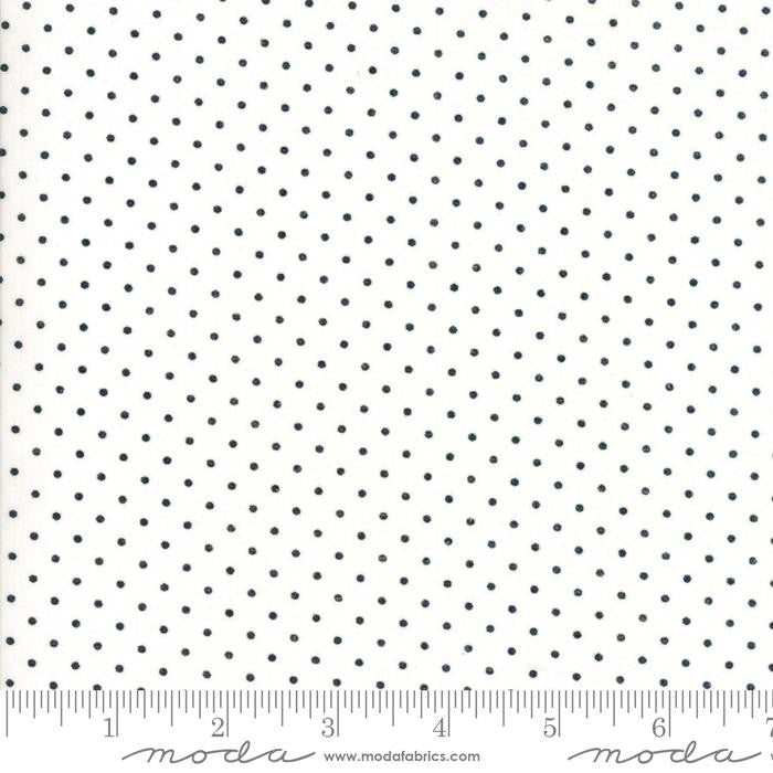 Essential Dots White Black Moda Fabrics Basic Dots 100% Cotton Fabric | 8654 57