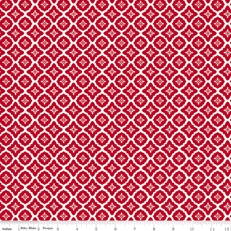PRESALE Radiant Ruby Moroccan Schoolhouse Yardage by Dani Mogstad for Riley Blake Designs | C17261-SCHOOLHOUSE