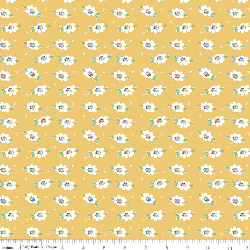 Always in Season Lazy Daisy Yellow Yardage by American Jane for Riley Blake Designs | C15107-YELLOW