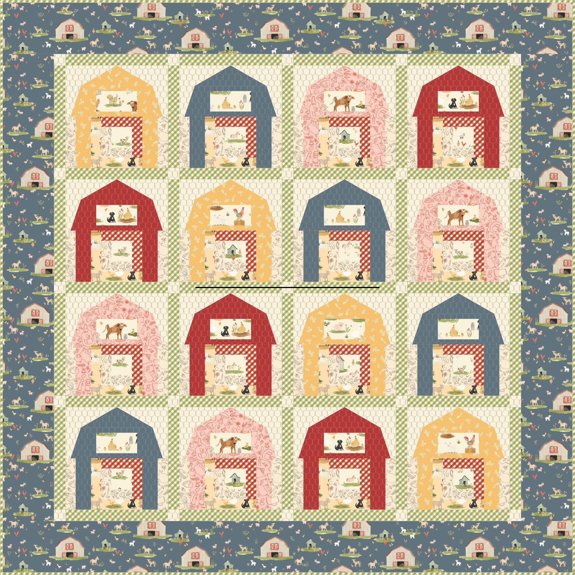 PRESALE I Spy Farm Quilt Kit Boxed | Lil' Farm Friends by Kelsey Carlson for Riley Blake Designs | KT-17940
