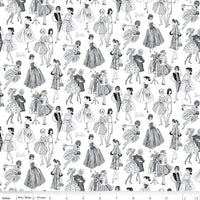 Barbie Vintage Tonal White Yardage by Riley Blake Designs | C16892-WHITE