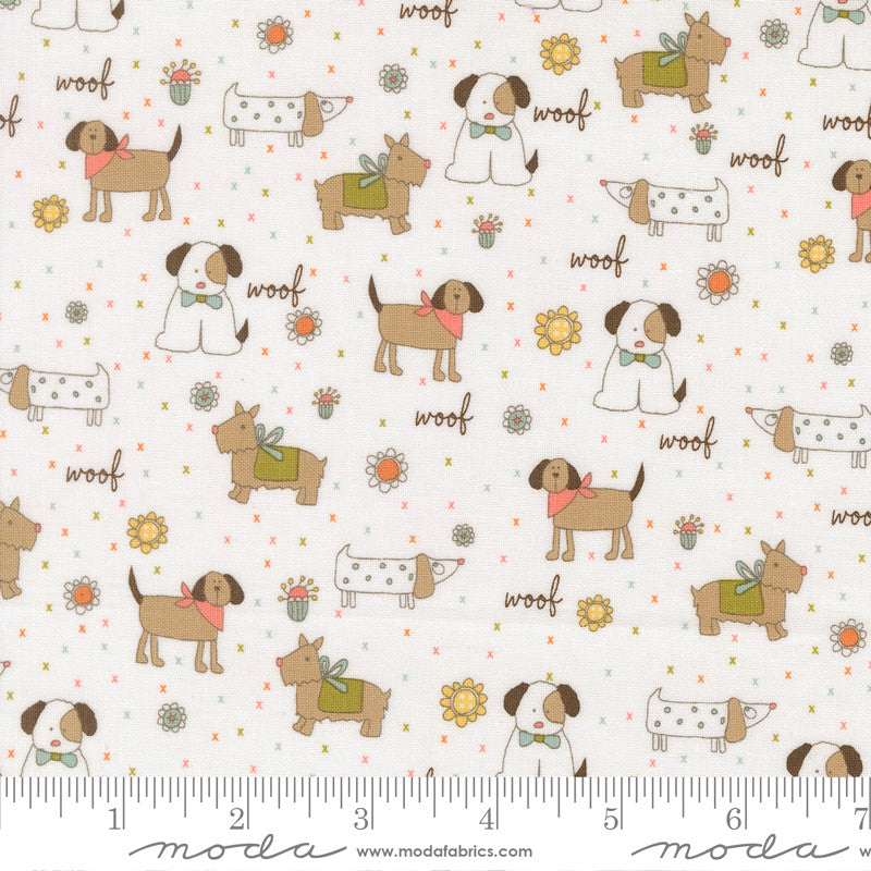 Lucky Puppy Parade Cloud  Yardage by Sweetwater for Moda Fabrics | 55700 11