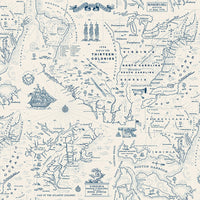 Independence Colonial Map Cream Yardage by the RBD Designers for Riley Blake Designs | C17332-CREAM