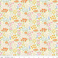 Little Darlin' Floral Fields Cream Yardage by the RBD Designers for Riley Blake Designs | C16971-CREAM