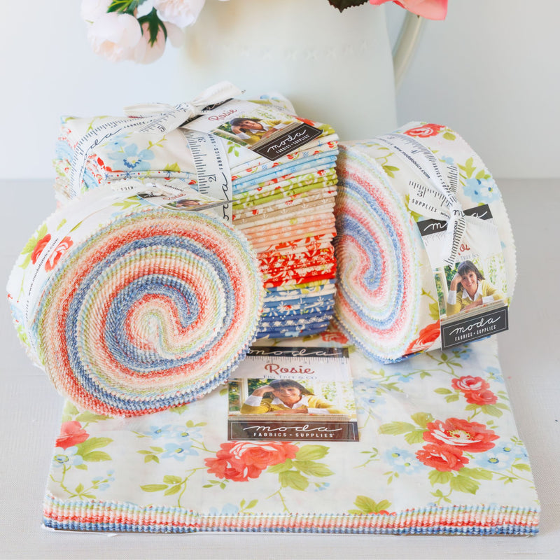 Rosie Jelly Roll by Fig Tree & Co for Moda Fabrics | 40 Pcs | 35420JR ...