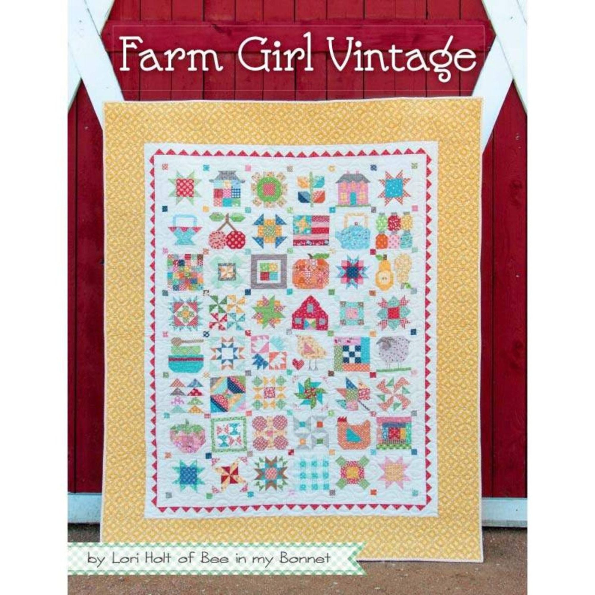 Farm Girl Vintage Quilt Book by Lori Holt of Bee in My Bonnet for Riley Blake Designs | P051-FARMVINTAGE
