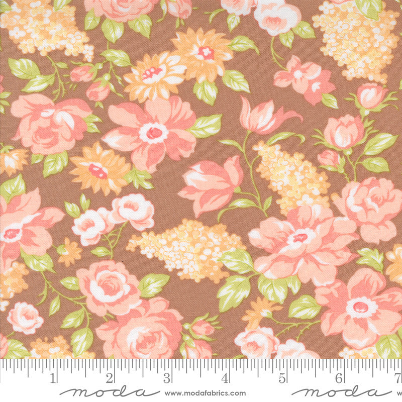 Portofino Tuscan Blooms Sienna Yardage by Fig Tree & Co for Moda Fabrics | 35390 22