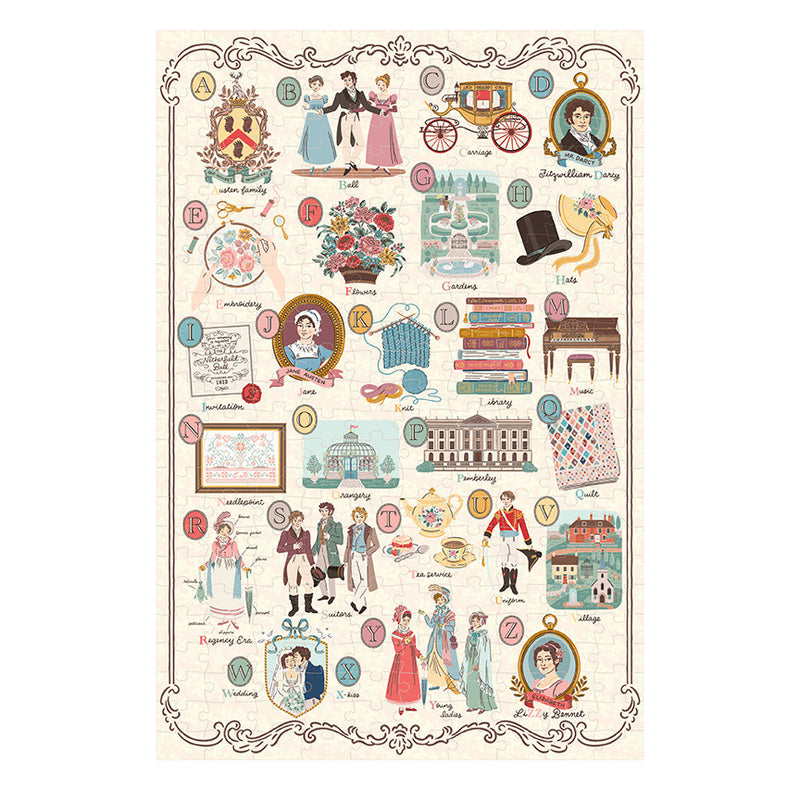 Jane Austen A to Z Puzzle by Jane Austen's House | 2250 Piece Puzzle | ST-42321