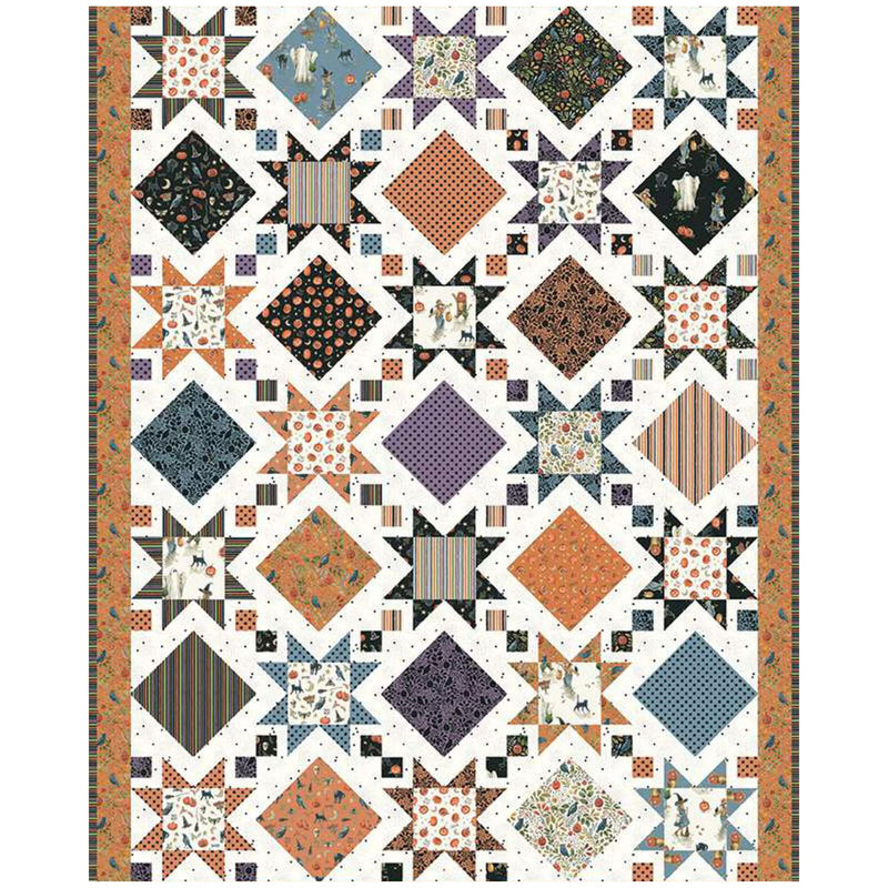 PRESALE Stars and Windows Quilt Kit | Trick or Treat by Lisa Audit for Riley Blake Designs | Quilt Size 68" x 92" | KT-15960