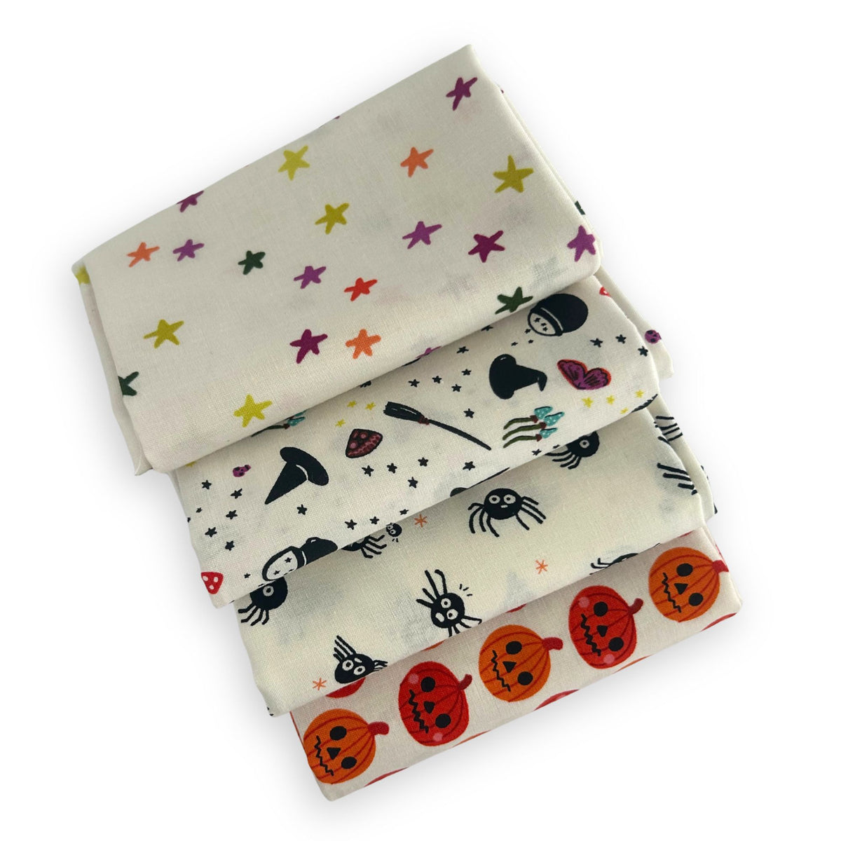 Halloween Fat Quarter Bundle Low Volume | Freaky Familiars by Ruby Star Society | 4 Fat Quarters | Curated Bundle
