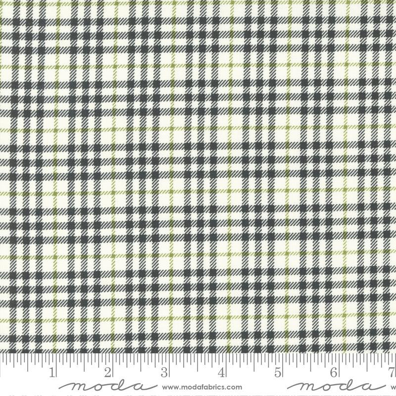 Main Street Vanilla Black Picnic Plaid Yardage by Sweetwater for Moda Fabrics | 55644 15