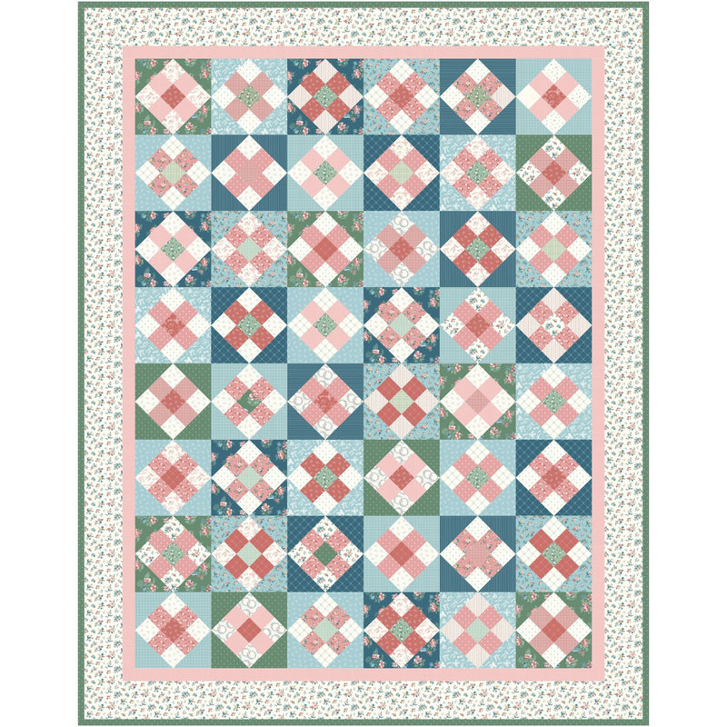 A Stitch in Time Custom Quilt Kit With Mary Catherine by Amy Smart for Riley Blake Designs | Quilt Size 63" x 80"