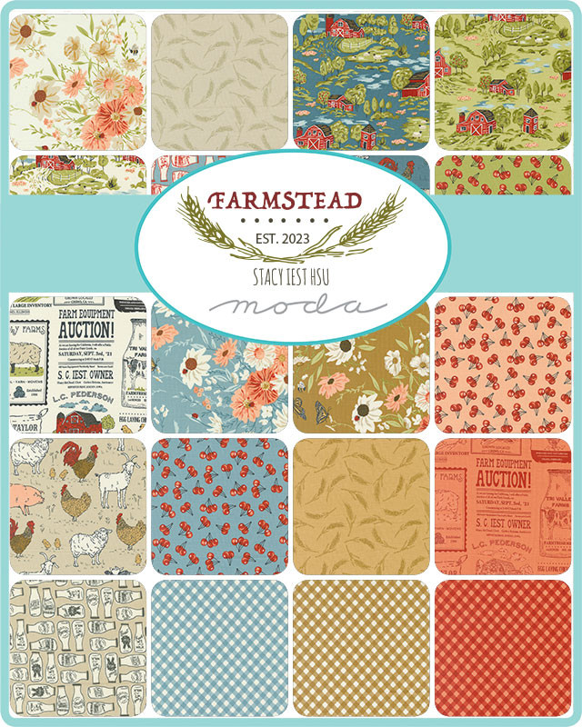 Farmstead Farm Fresh Flowers Baked Beans Yardage by Stacy Iest Hsu for Moda Fabrics | 5 Yard Backing | 20900 23