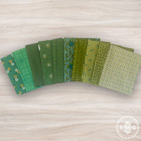 Gentler Times Custom Fat Quarter Bundle Green by Lori Holt of Bee in My Bonnet | 10 FQs