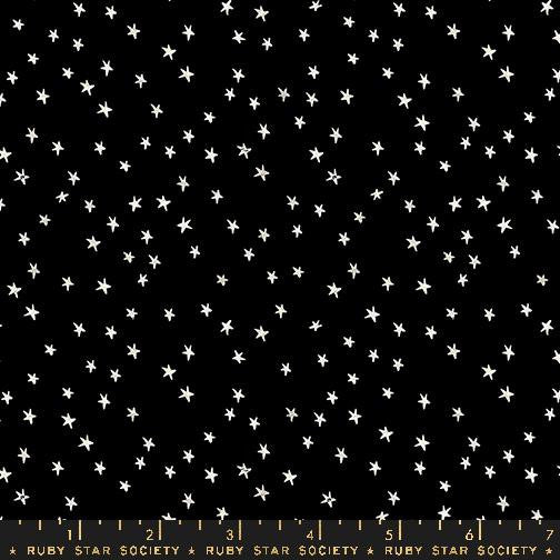 Good Spirits Mini Starry Black Yardage by Ruby Star Society Halloween Fabric| RS5142 16 | Cut Options