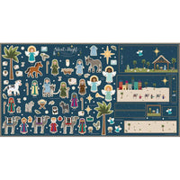 Silent Night Nativity Felt Panel by Jennifer Long for Riley Blake Designs | 100% Polyester 36" x 69" | FT13576-PANEL