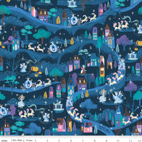 PRESALE Wishes Moonlight Blueberry Sparkle Yardage by Jill Howarth for Riley Blake Designs | SC18072-BLUEBERRY