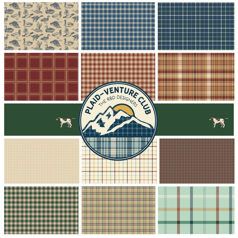 Plaid-Venture Club Custom Fat Quarter Bundle by The RBD Designers for Riley Blake Designs | 13 Fat Quarters