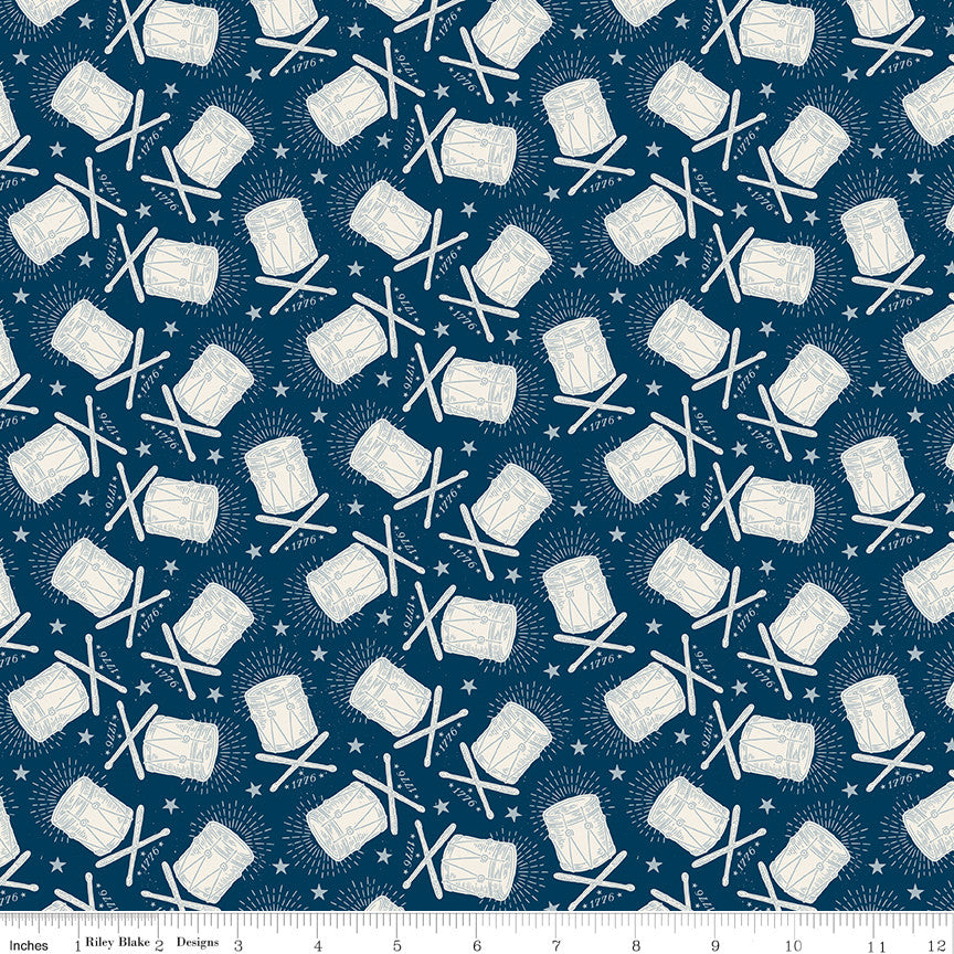 Independence Drums Oxford Yardage by the RBD Designers for Riley Blake Designs | C17335-OXFORD