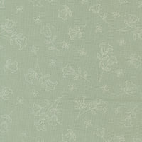 PRESALE Sunbonnet Embroidered Blooms Dusty Blue Yardage by Heather Briggs of My Sew Quilty Life for Moda Fabrics | 31761 33