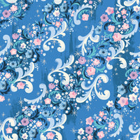 PRESALE Wishes Cindy's Flowers Blueberry Sparkle Yardage by Jill Howarth for Riley Blake Designs | SC18074-BLUEBERRY