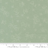 PRESALE Sunbonnet Embroidered Blooms Dusty Blue Yardage by Heather Briggs of My Sew Quilty Life for Moda Fabrics | 31761 33