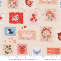 PRESALE Funny Valentine Stamps Champagne Yardage by Lizzy House for Moda Fabrics | 37143 12